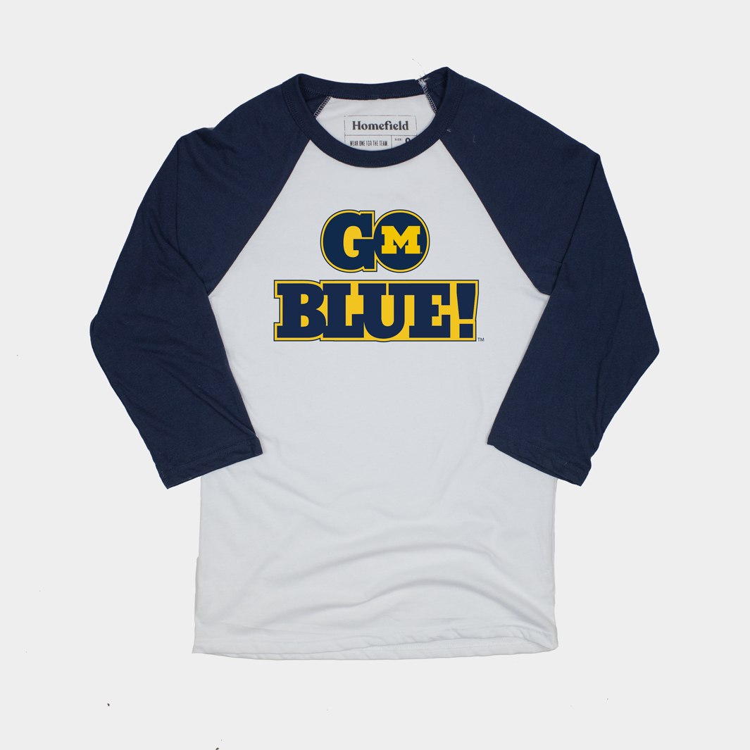 Vintage 'Go Blue' Baseball Tee - A Must-Have!