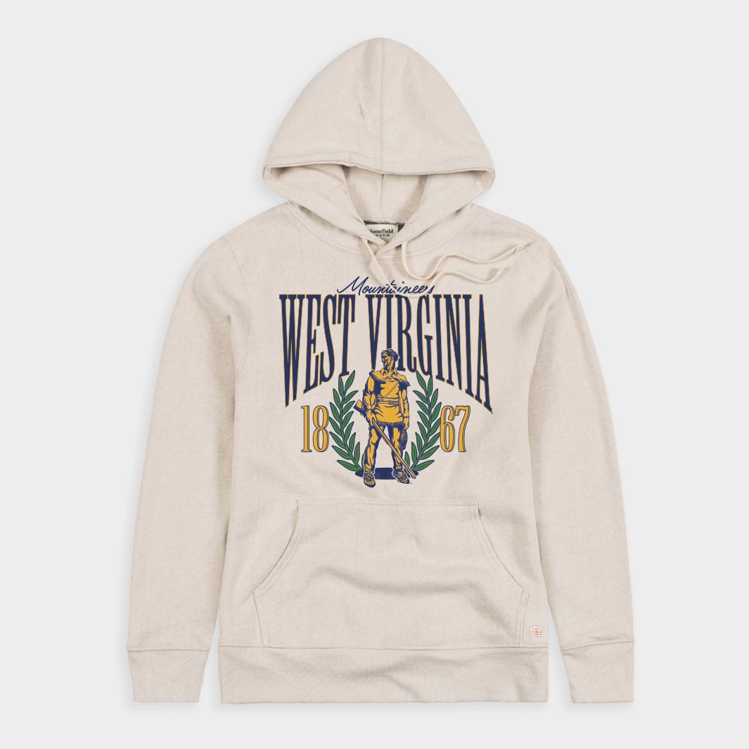 Show Your WVU Pride with Our Retro-Inspired Crest Hoodie