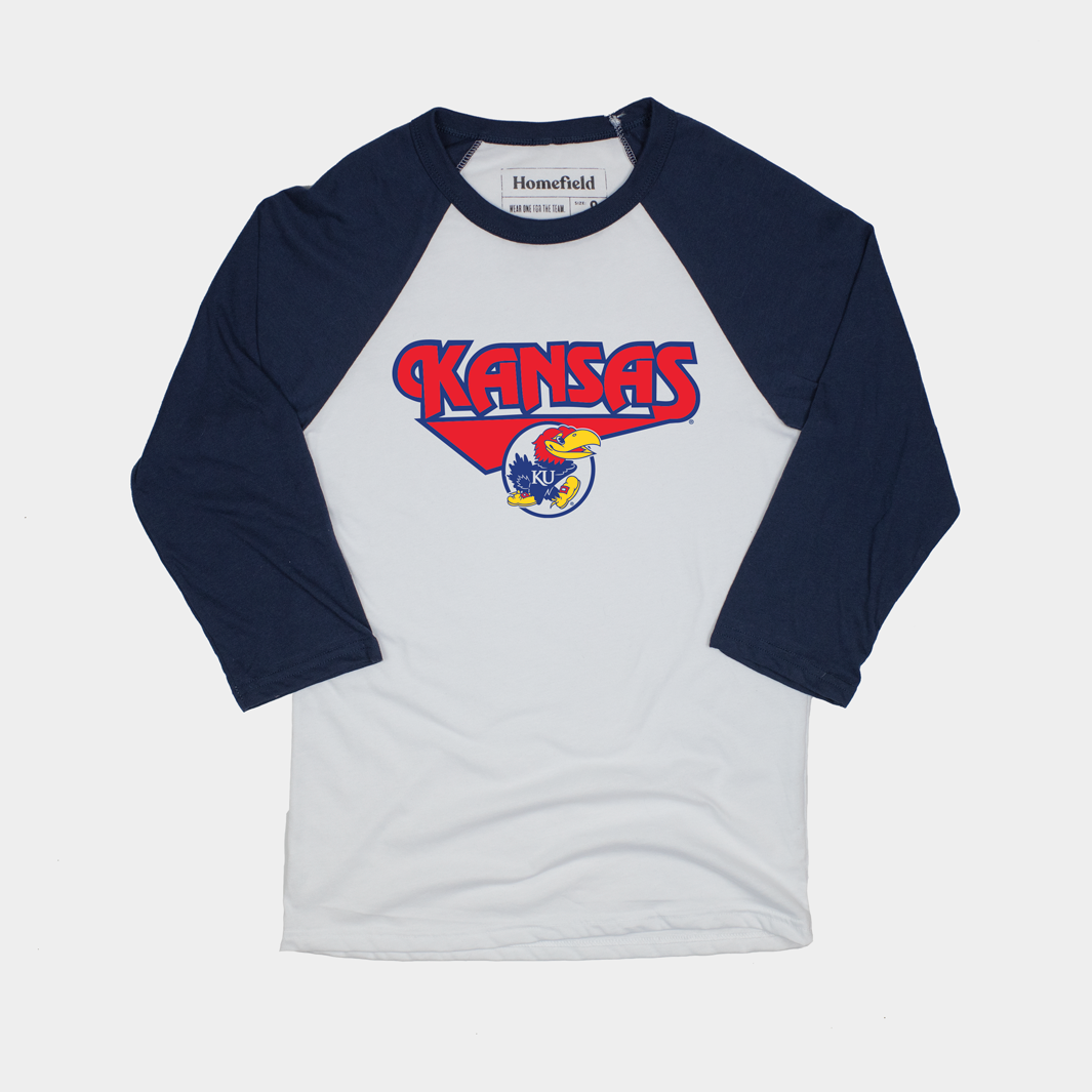 Show Your Support for KU with the Vintage Kansas Jayhawks Baseball Tee