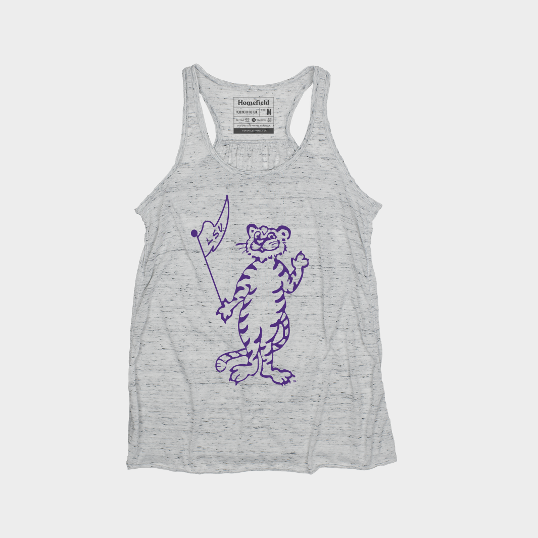 Women's LSU Vintage Charm Racerback Tank