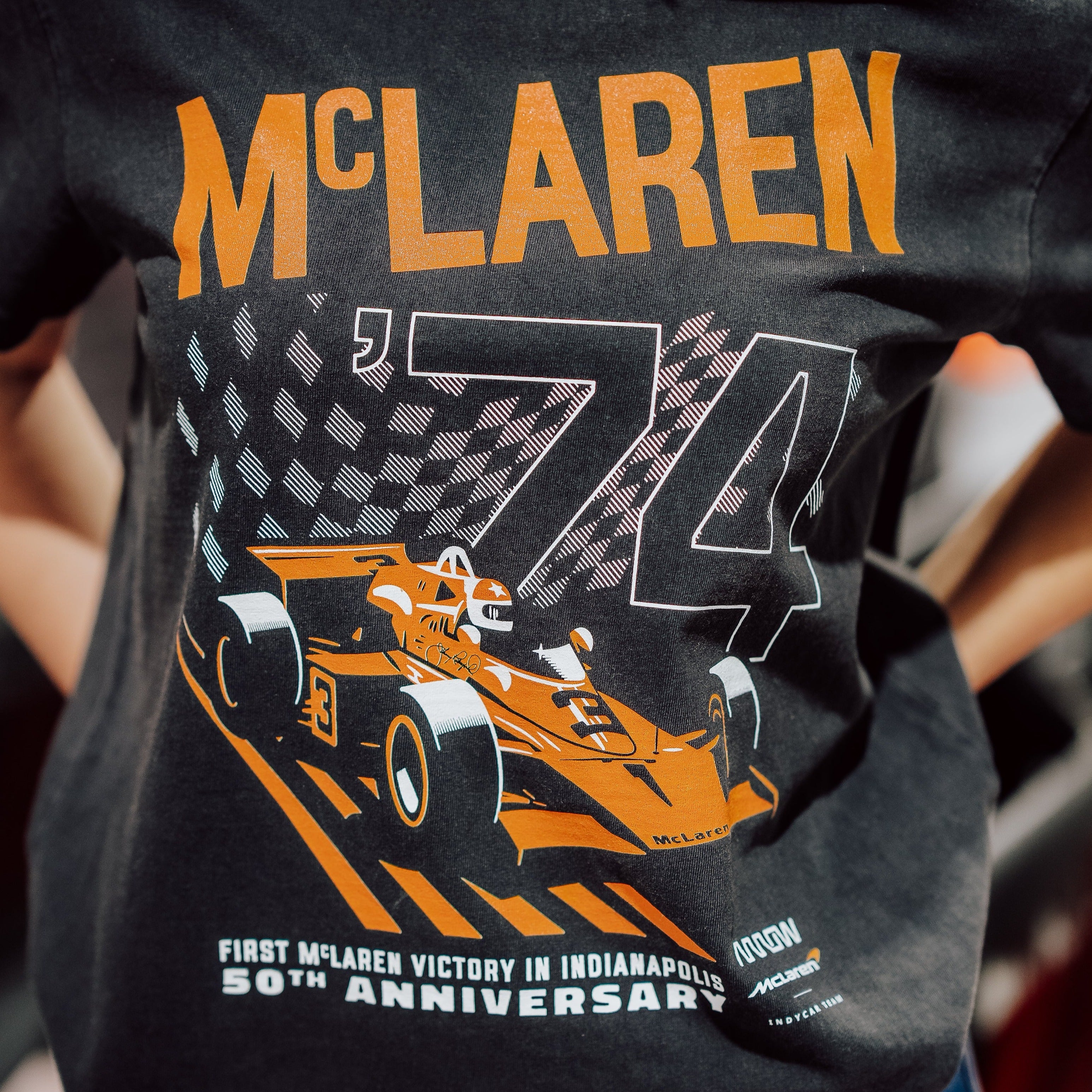 Celebrate McLaren's 1974 Indy 500 Win with Johnny Rutherford Vintage Tee