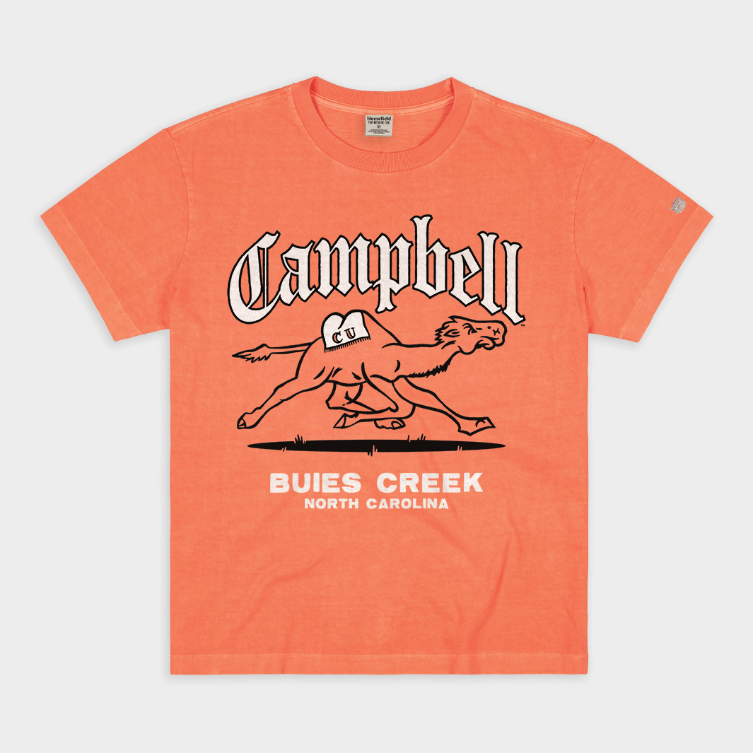 Campbell Fighting Camels Vintage Heavyweight Tee - A Tribute to the Past