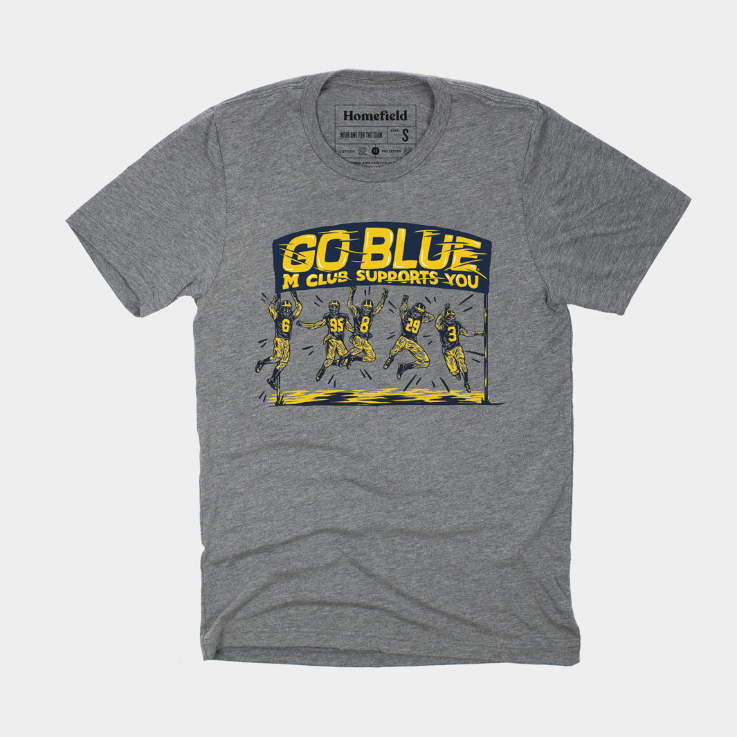 Show Your Michigan Football Pride with the M Club Banner Tee