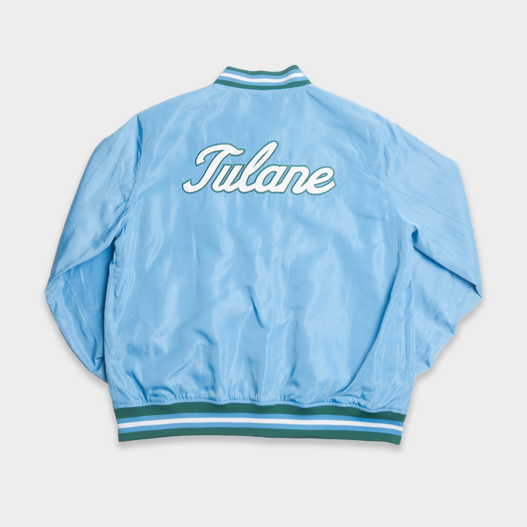 Tulane Green Wave Vintage-Inspired Script Bomber Jacket - Stand Out in Style!