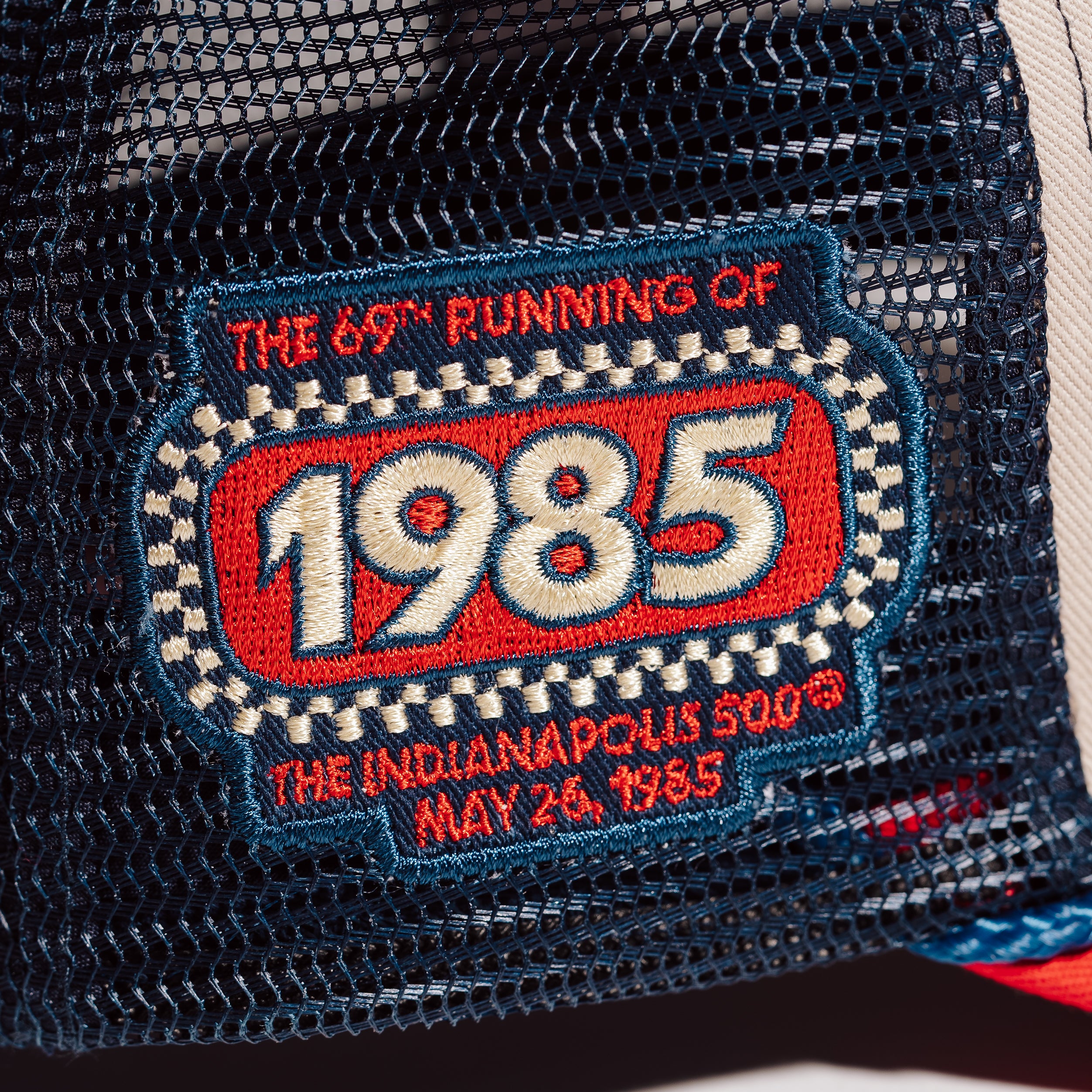Relive the Thrill: 1985 Indianapolis 500 Vintage Trucker Hat