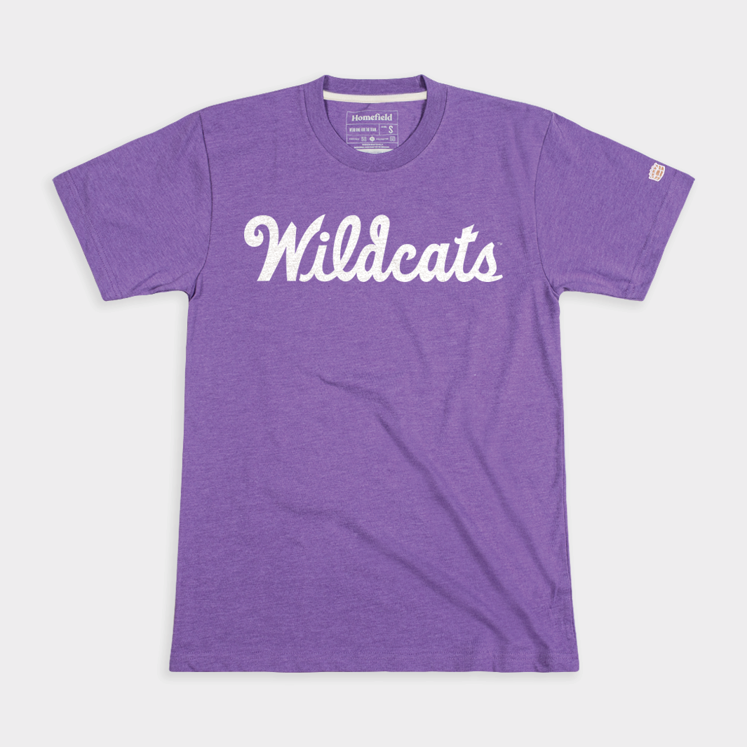 Vintage Kansas State Basketball Script Tee - A Tribute to the 70's