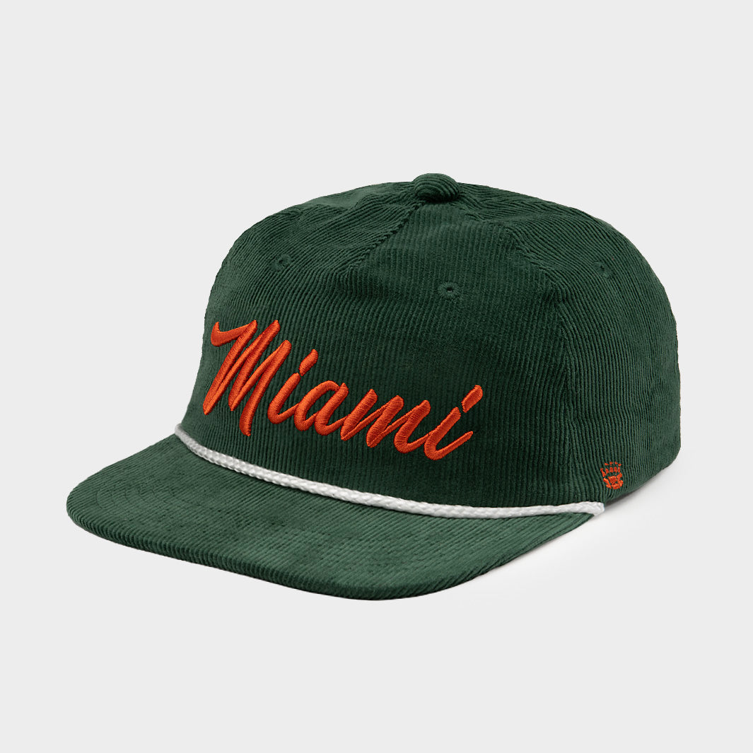 Retro-Inspired Miami Hurricanes Corduroy Dad Hat - A Stylish Tribute to The U