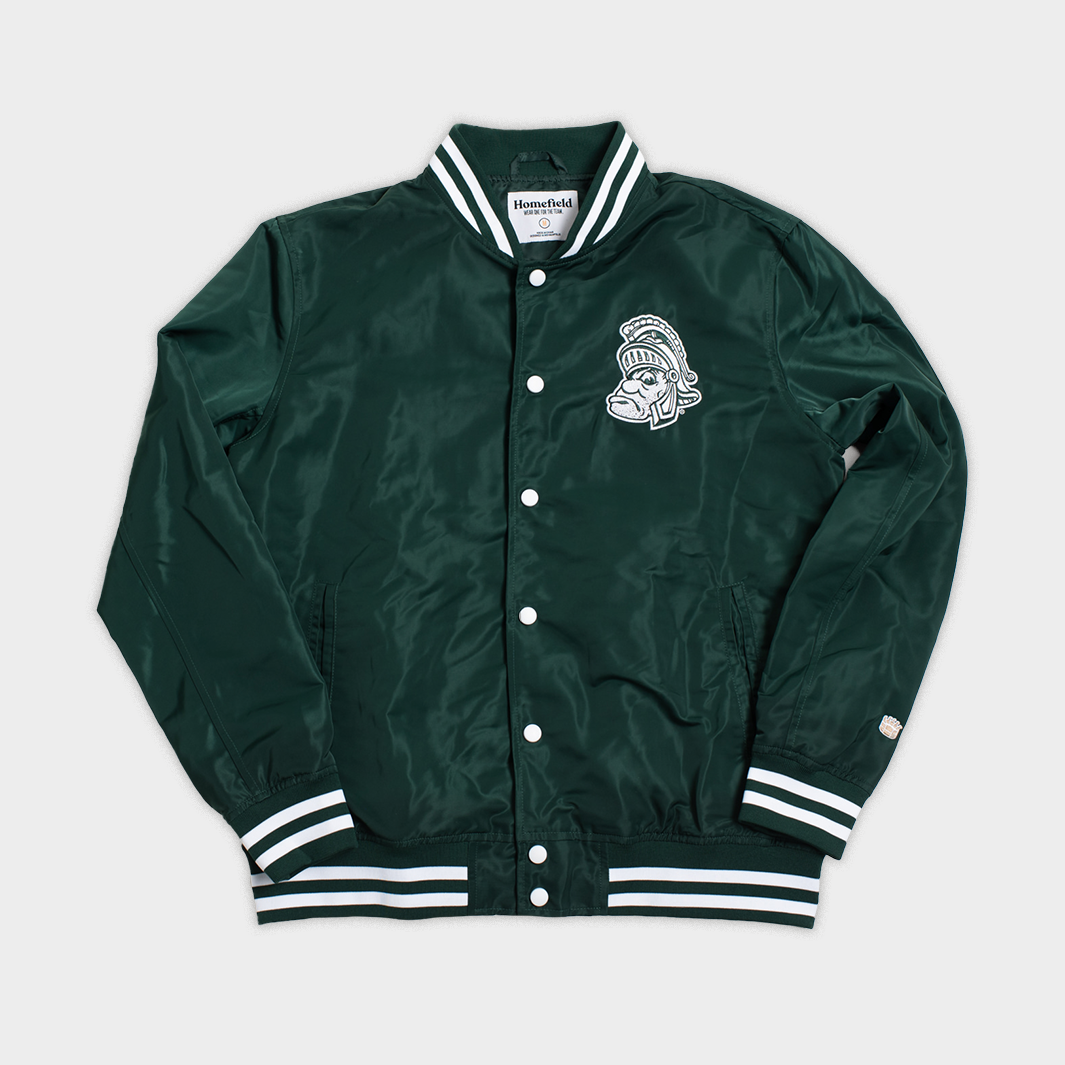 Show Your Spartan Pride with the Michigan State Script Bomber Jacket