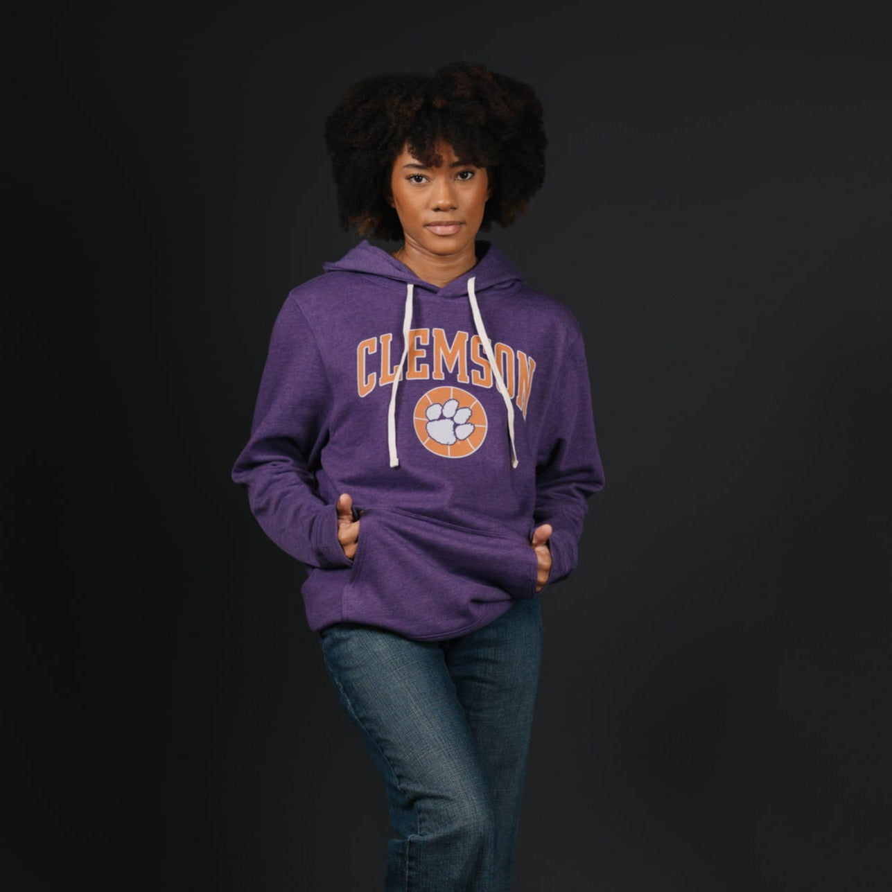 Show Your Clemson Pride with the Basketball Tiger Paw Hoodie