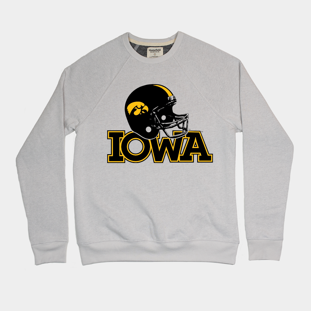 Show Your Iowa Pride with the Football Helmet Crewneck