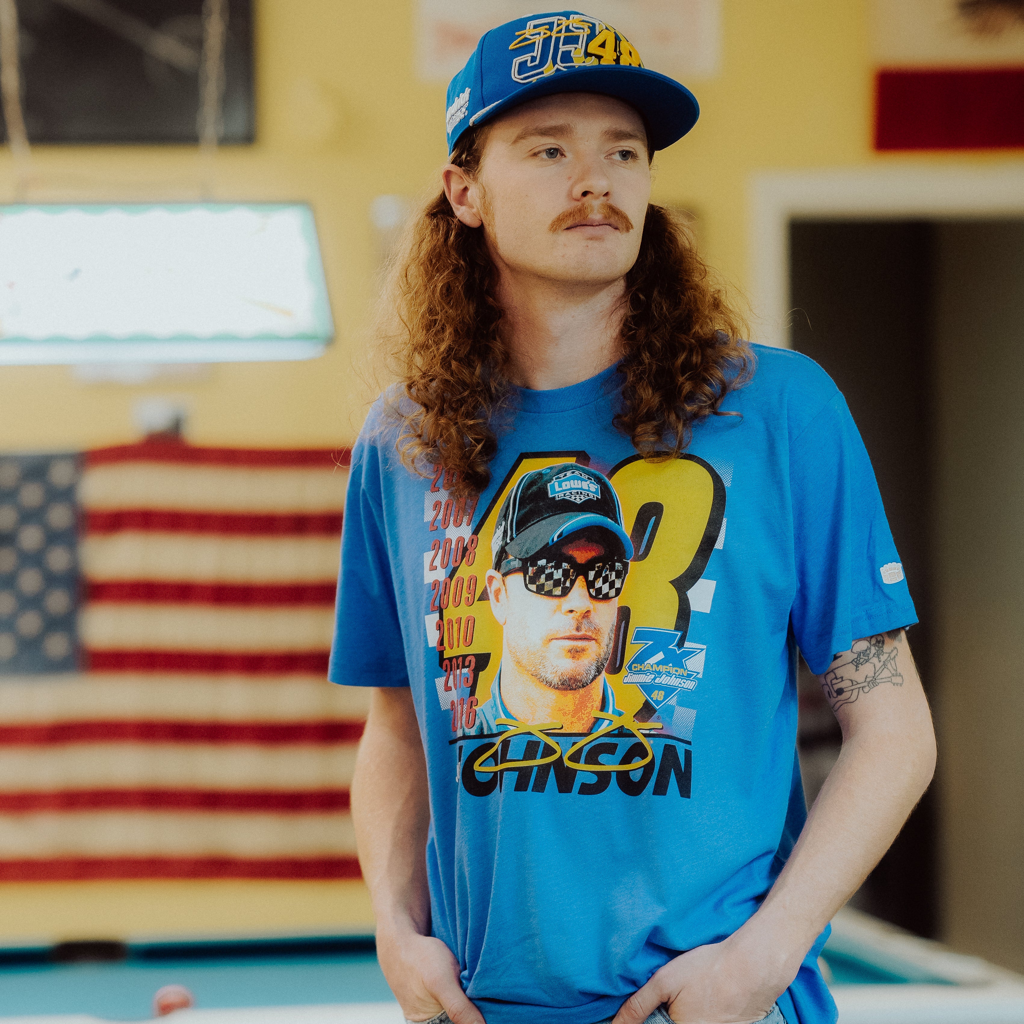 7 - Time Champ Jimmie Johnson Retro - Inspired Tee