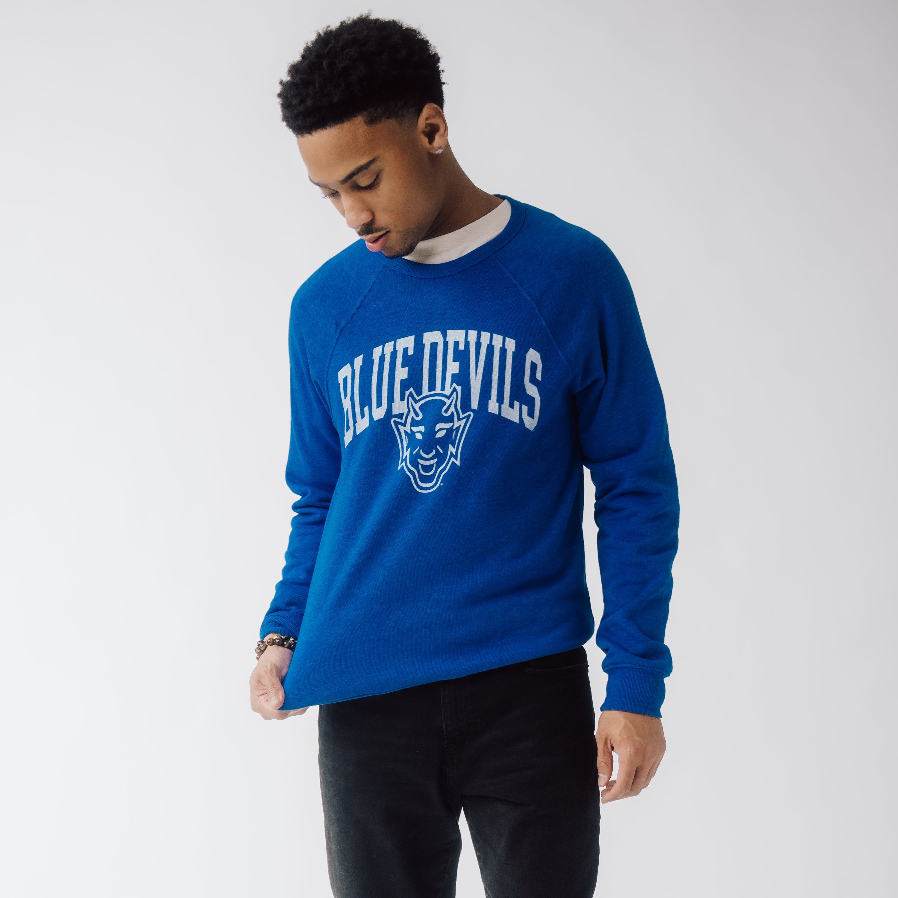 Duke Blue Devils' Enchanting Devil Head Retro Crewneck