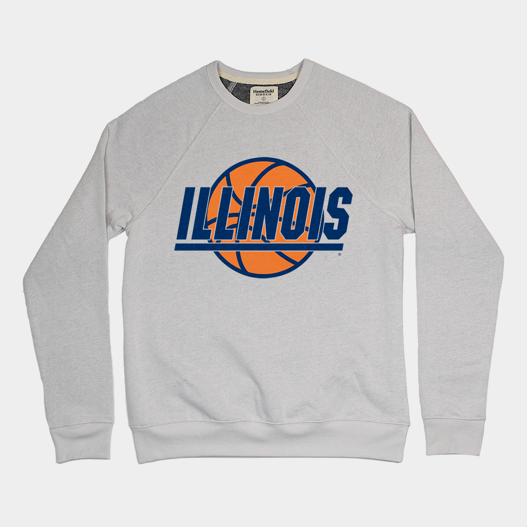 Illinois Vintage Basketball-Inspired Crewneck
