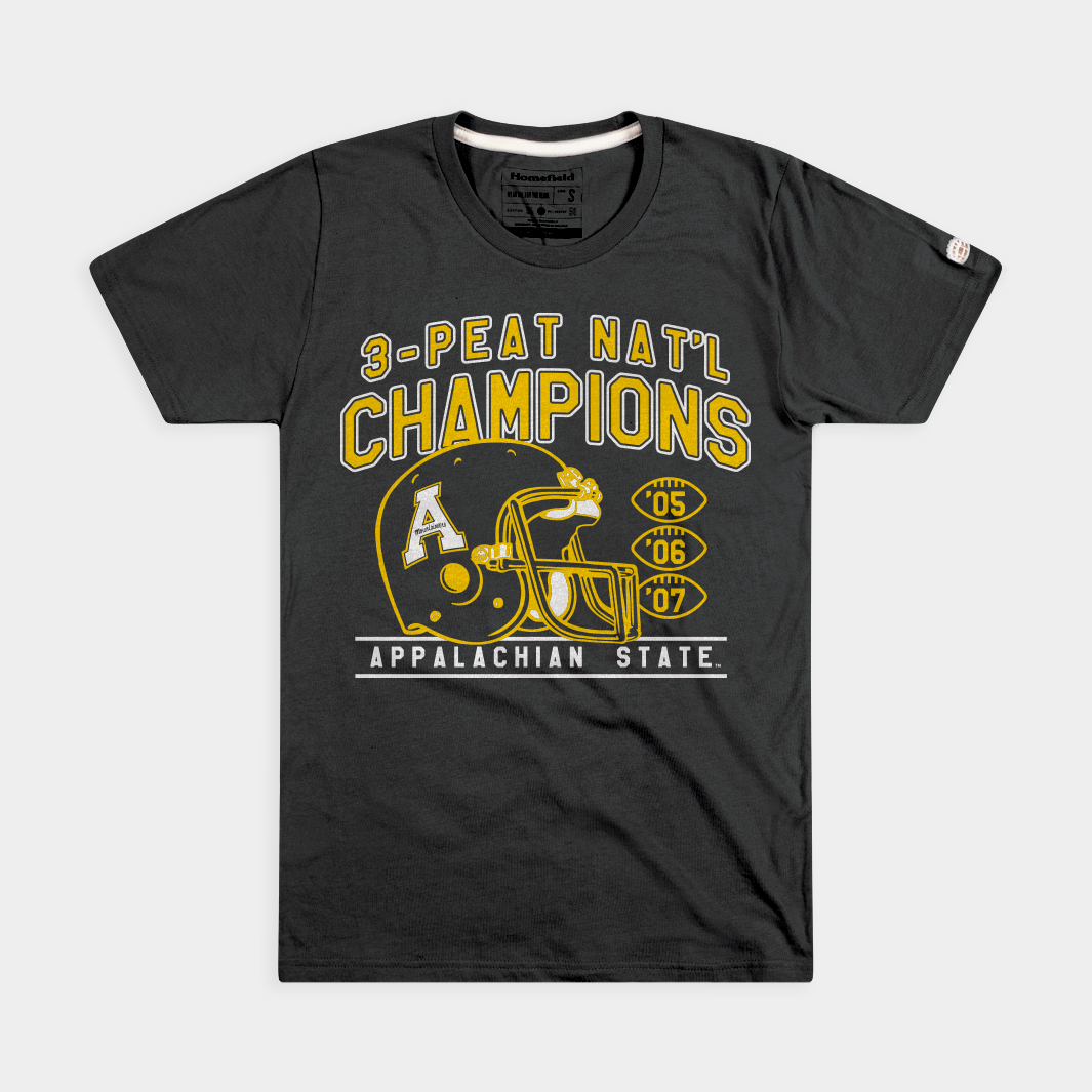 Celebrate App State's 3-Peat Football Championships (2005 - 2007) Tee