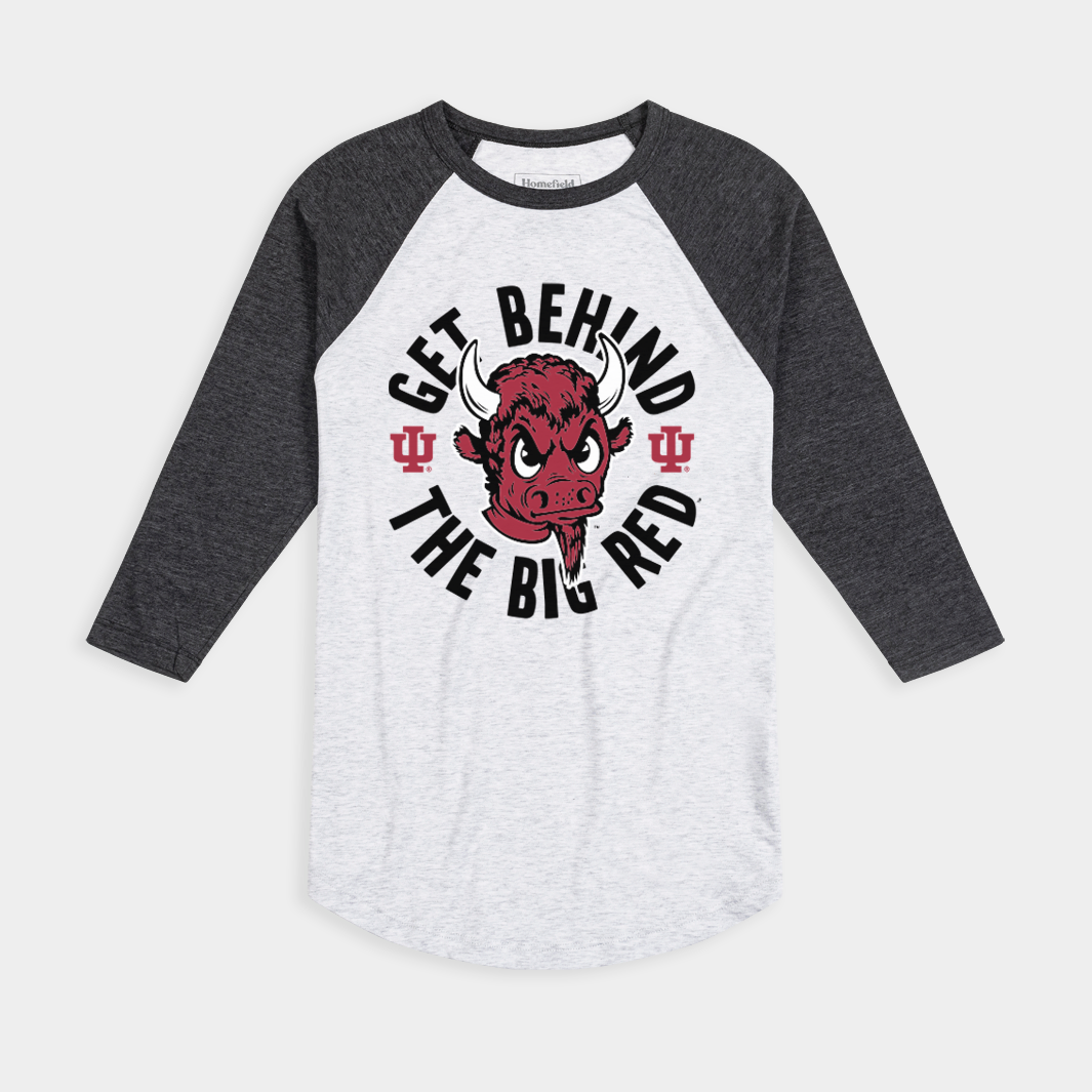 Show Your Love for IU with the Big Red Bison Baseball Tee