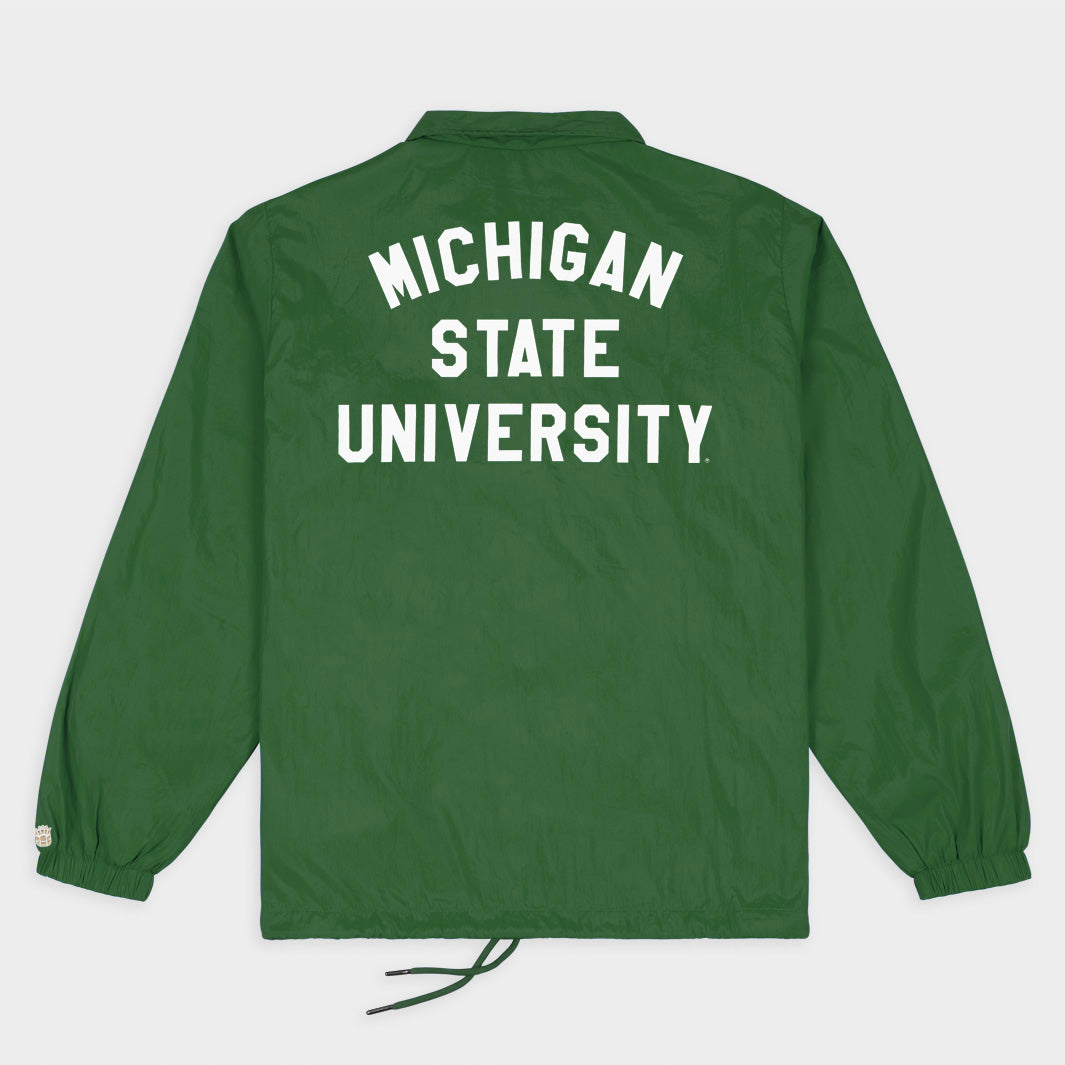 Show Your Spartan Pride with the Michigan State Spartans Block S Coaches Jacket