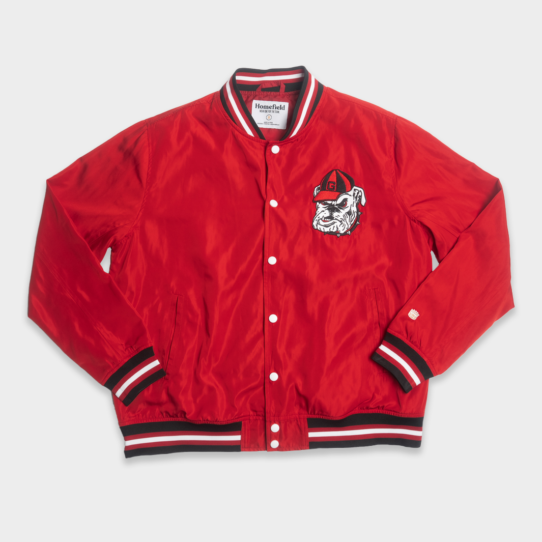 Georgia Bulldogs Vintage Dawgs Logo Bomber Jacket - Show Your Team Spirit!