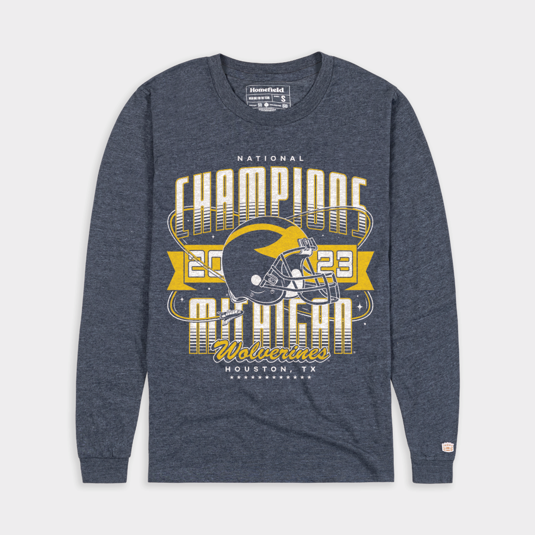 2023 Michigan Football Champs Vintage-Inspired Long Sleeve