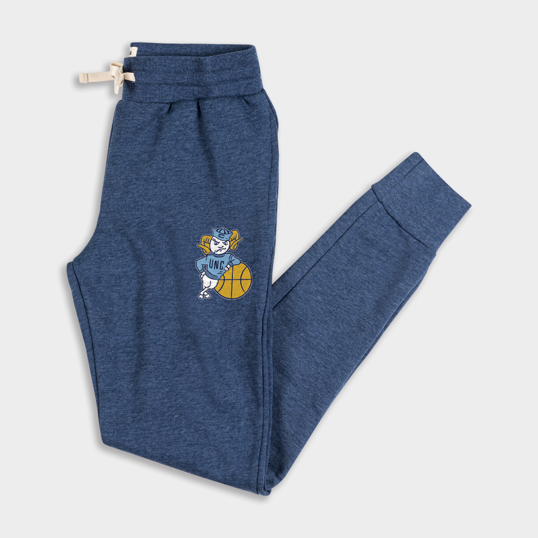 UNC Basketball Vintage Rameses Joggers - A Tribute to Basketball Legacy