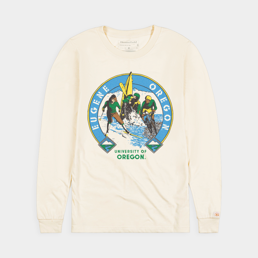 Vintage Oregon Ducks Eugene Outdoors Long Sleeve Shirt