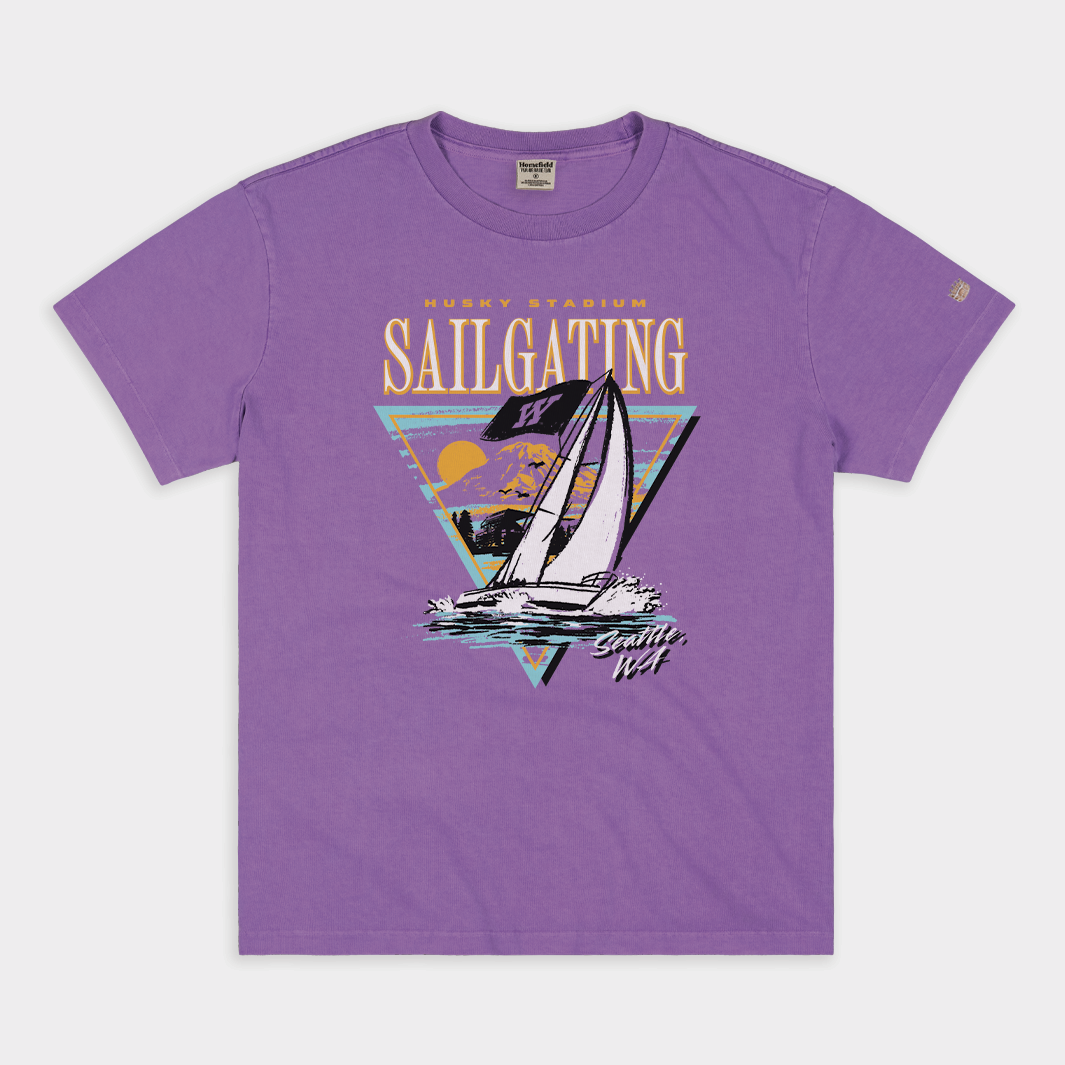 Washington Huskies Retro Sailgating Vintage Heavyweight Tee - A Must-Have for Fans!