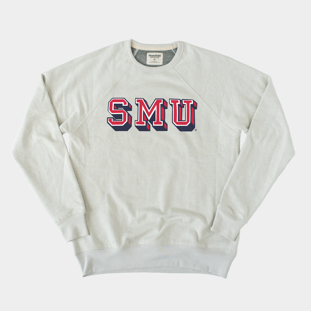 SMU Vintage-Inspired Cozy Crewneck Sweatshirt