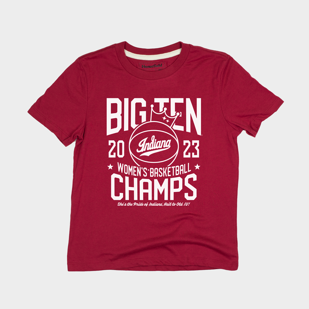 Celebrate IU Women's Basketball 2023 B1G Champs! Grab Your Youth Tee Now!