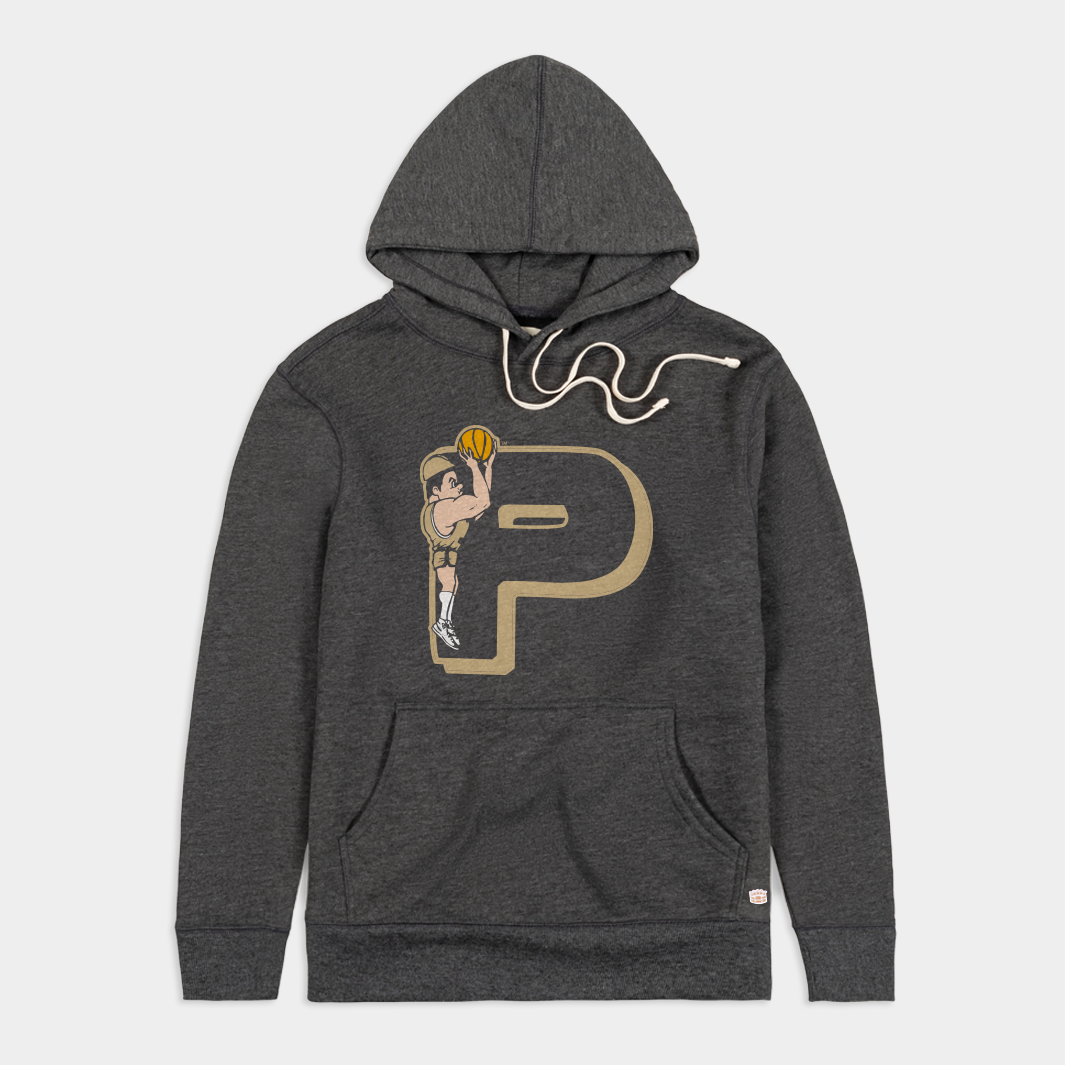 Score Big with Purdue Pete! Vintage Basketball Hoodie