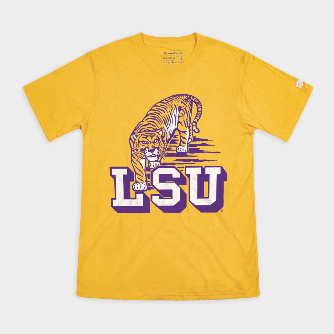Vintage LSU Tigers Block T-Shirt - A Must-Have for Fans!