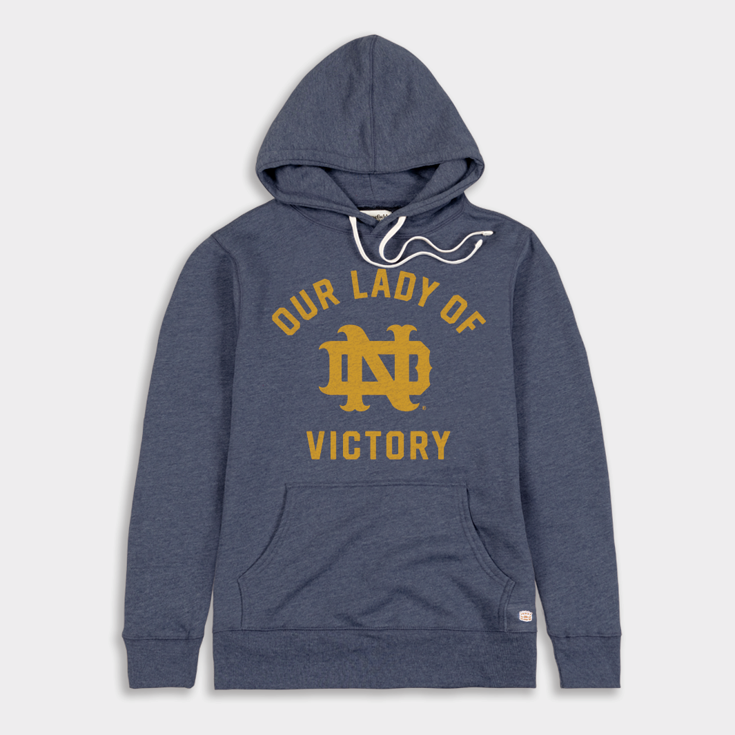 Vintage Notre Dame 'Our Lady of Victory' Inspiring Hoodie