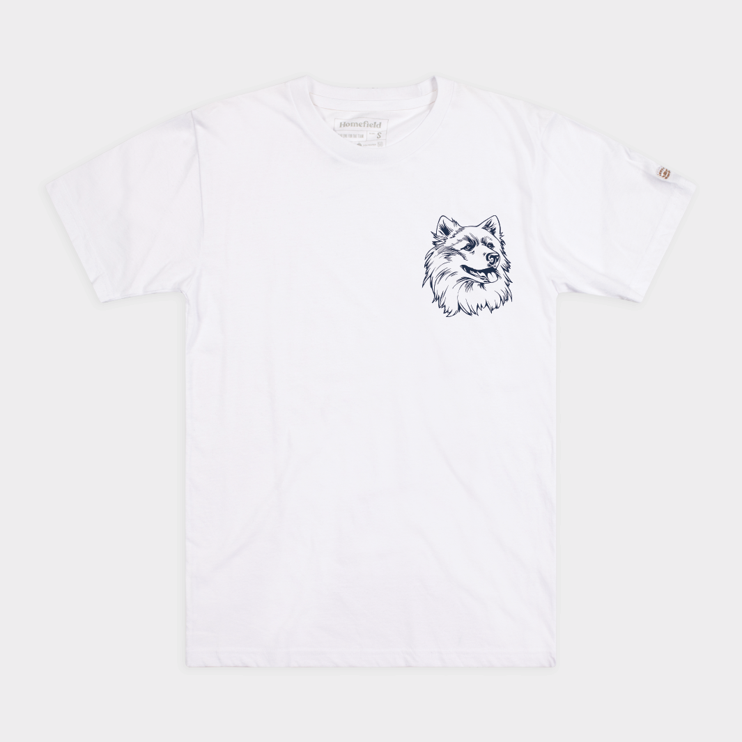 UConn's Nostalgic 80s & 90s Logo Chest Print Tee - Show Your School Pride!