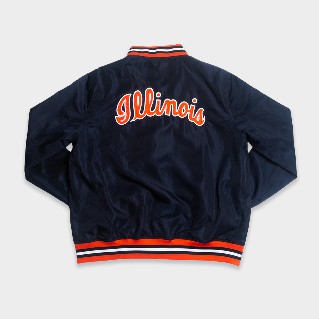 Illinois Fighting Illini Vintage Script Bomber Jacket - A Must-Have for Fans!