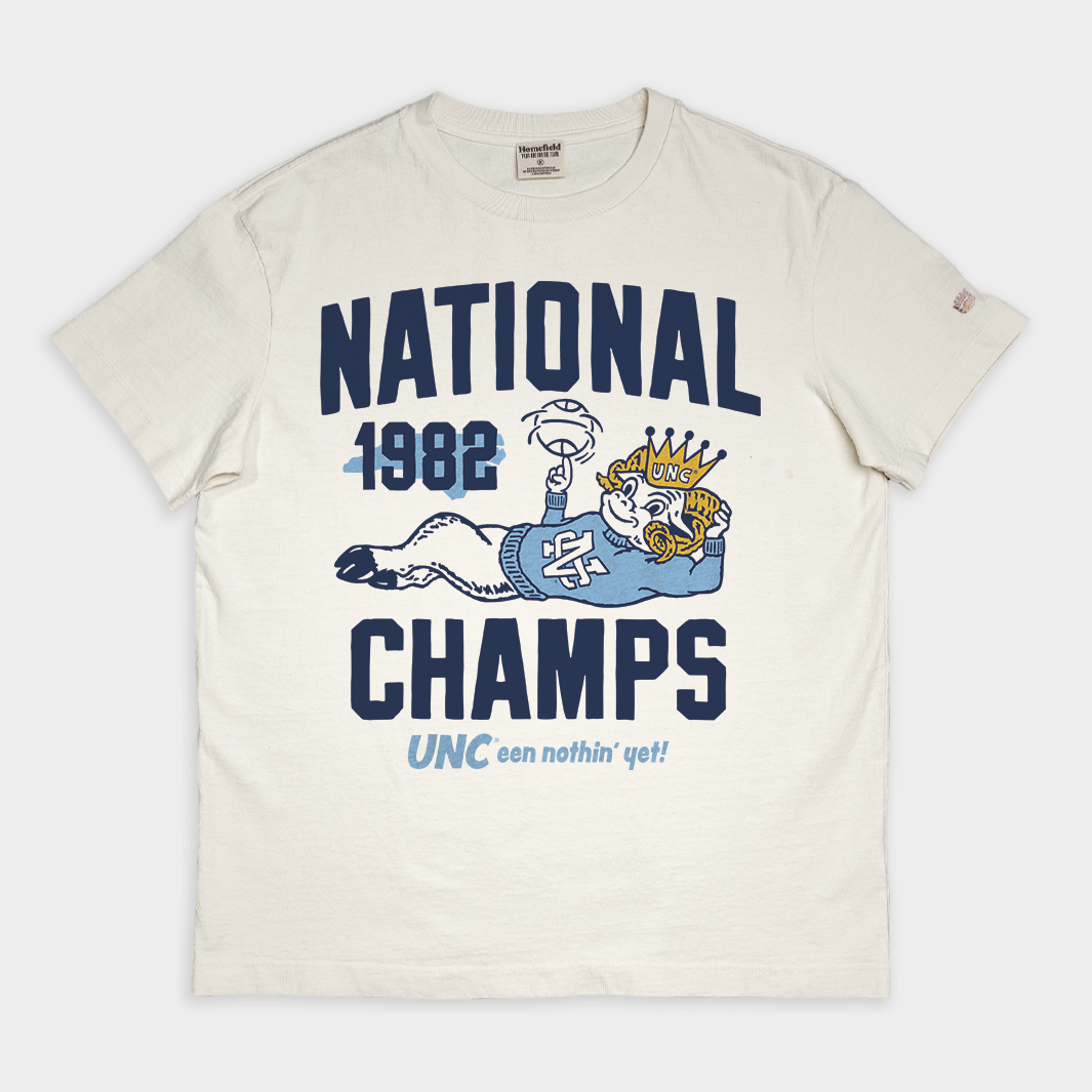 Relive the Glory: UNC Men's 1982 National Champs Vintage Heavyweight Tee