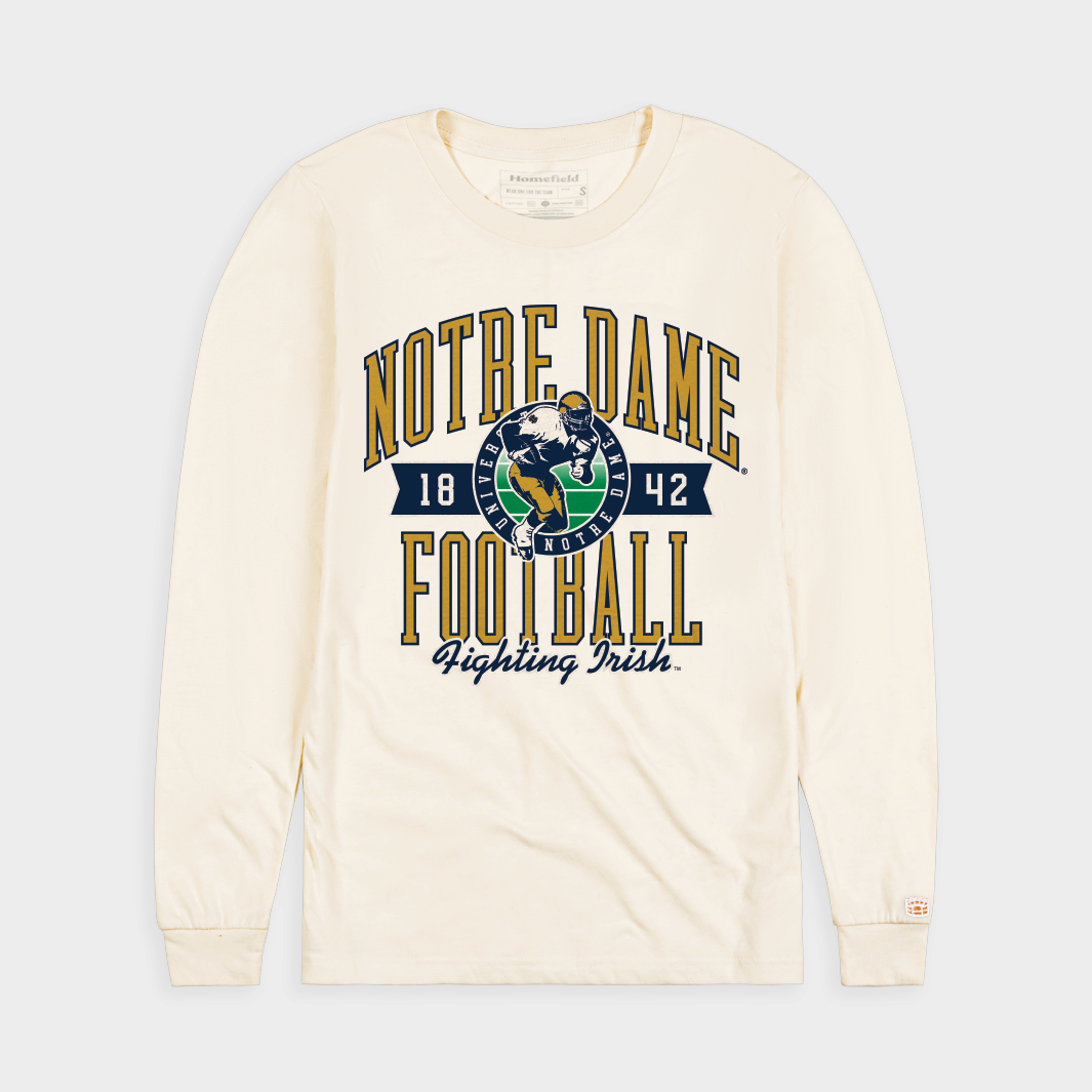 Notre Dame Fighting Irish Football Vintage Long Sleeve