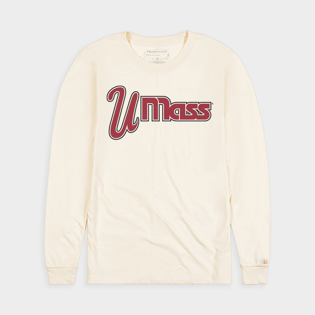 UMass 90s Iconic Wordmark Long Sleeve Shirt