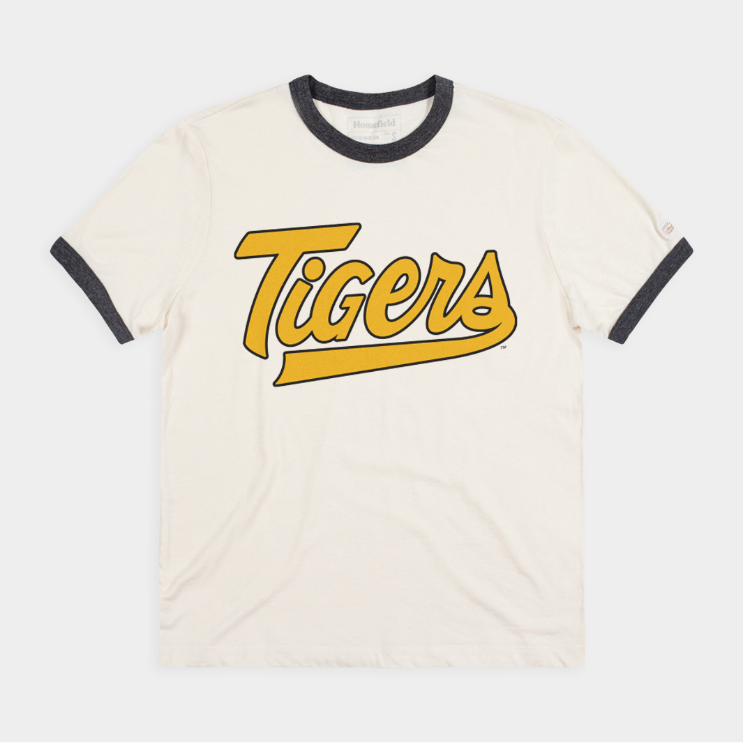 Relive the Glory: Mizzou Tigers Vintage Script Ringer Tee