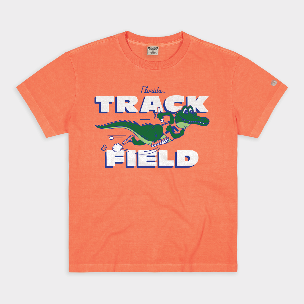 Florida Track & Field Vintage Orange Heavyweight Tee