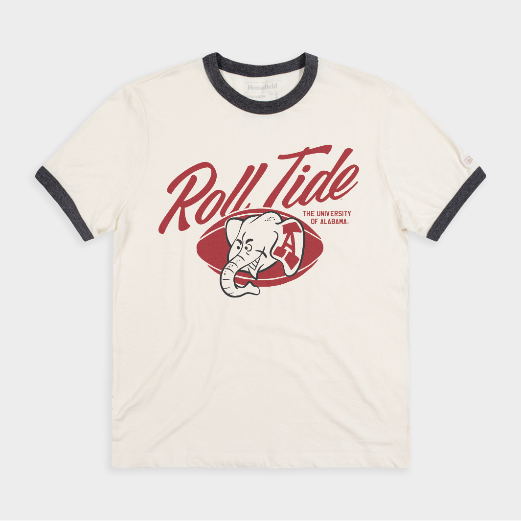 Roll Tide! Vintage Alabama Football Ringer Tee
