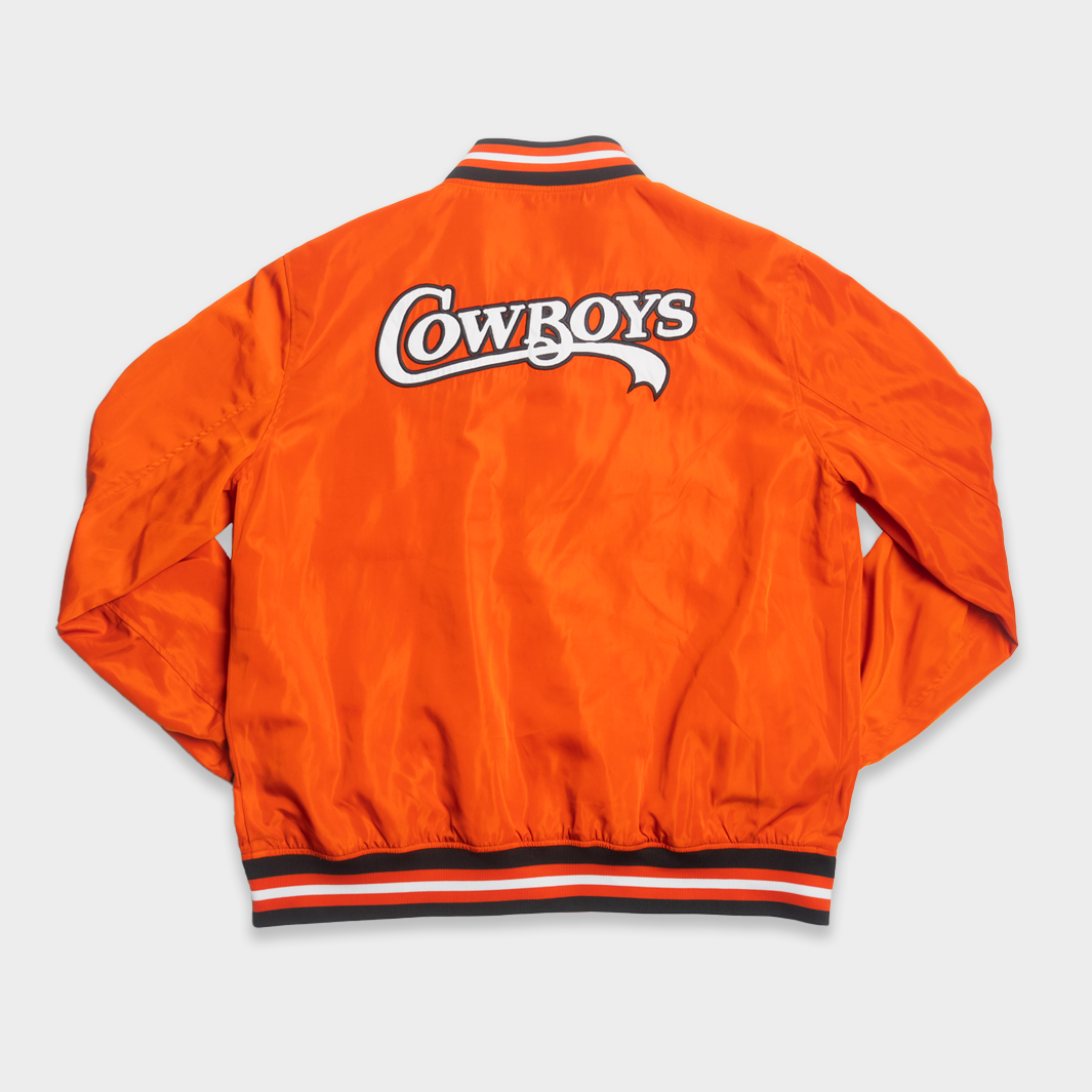 Show Your Pride with the Oklahoma State Cowboys Vintage-Inspired Bomber Jacket