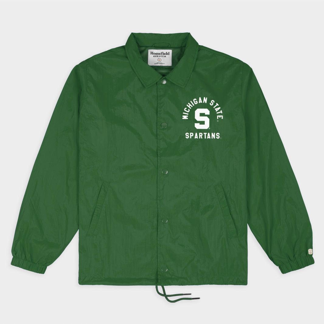 Show Your Spartan Pride with the Michigan State Spartans Block S Coaches Jacket