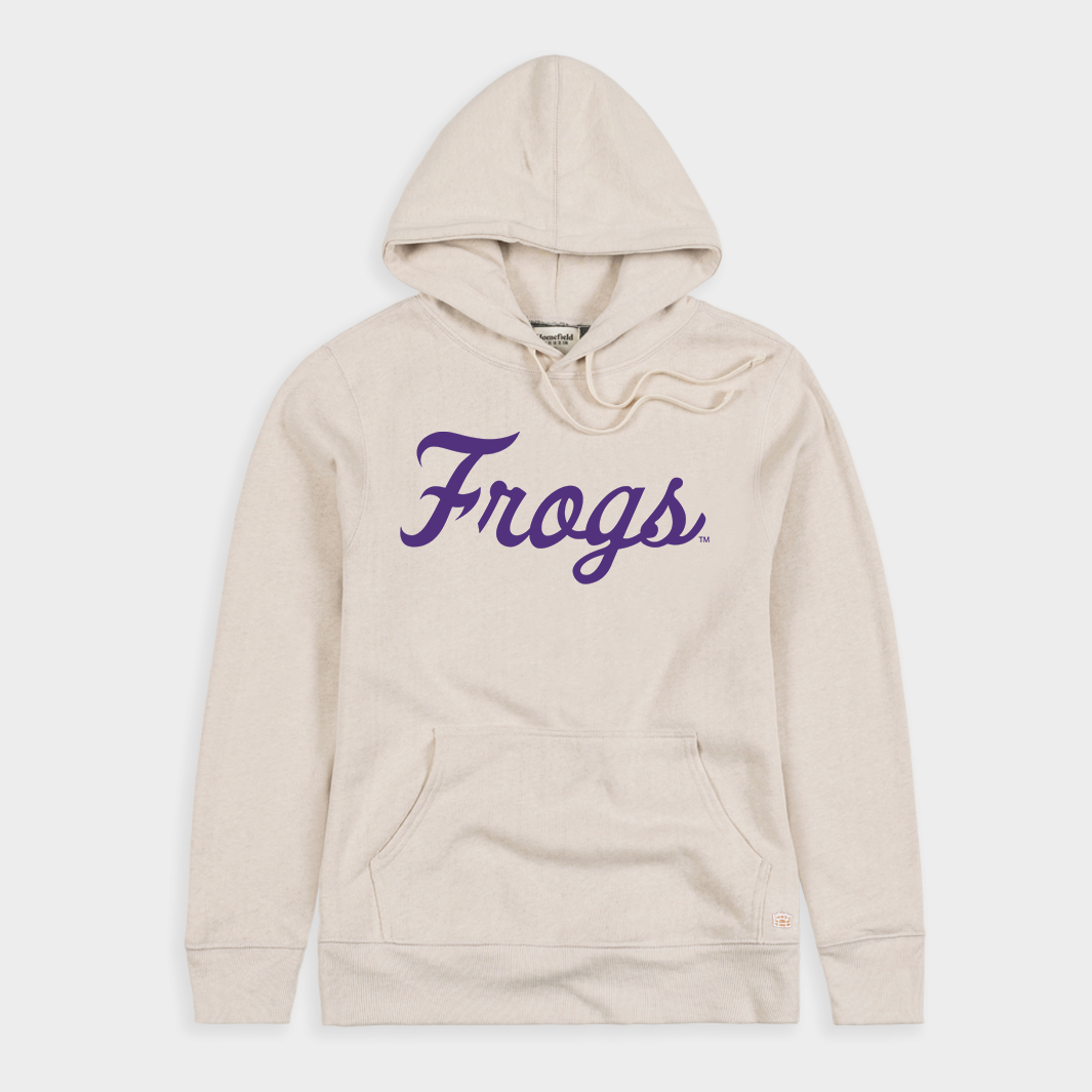 Show Your Love for TCU Frogs with the Baseball Script Hoodie