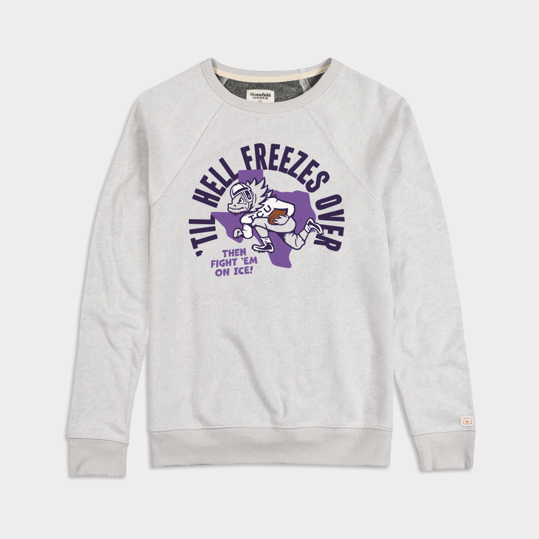 Unleash Your TCU Football Pride with the 'Til Hell Freezes Over Crewneck