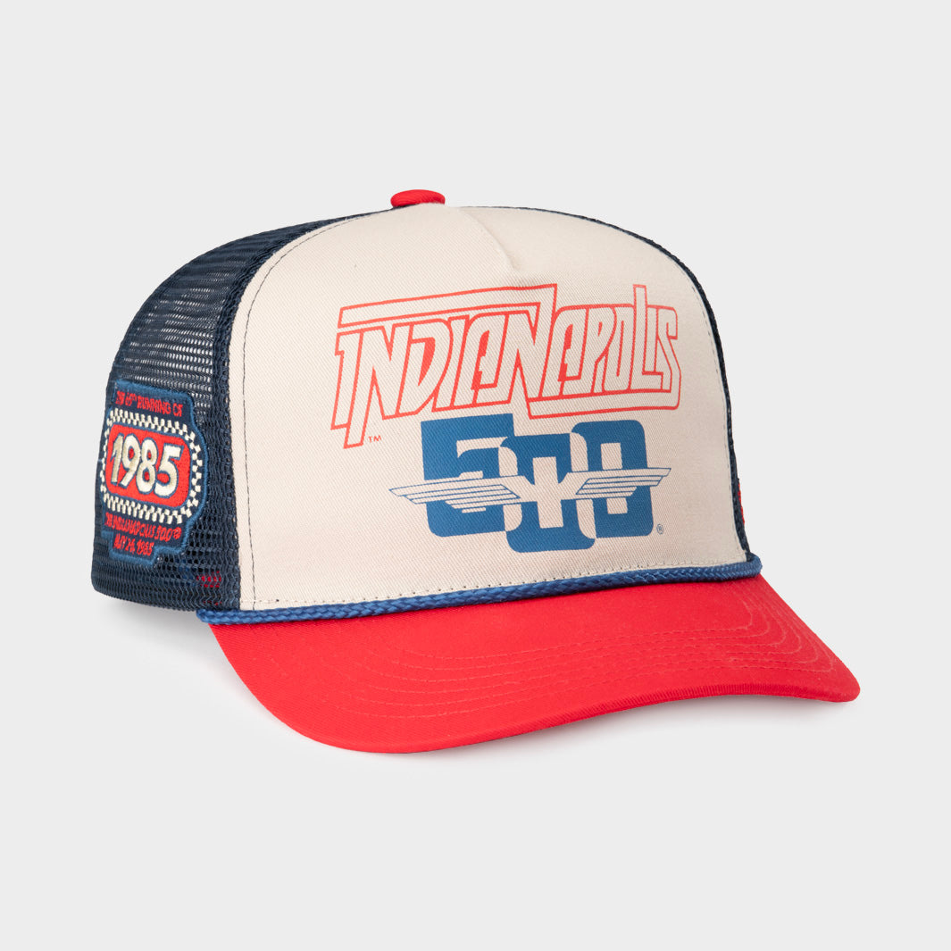 Relive the Thrill: 1985 Indianapolis 500 Vintage Trucker Hat