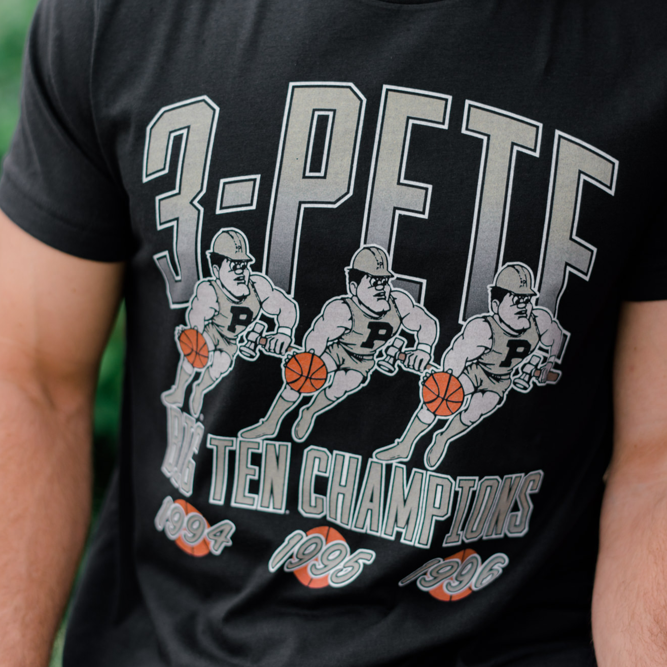 Champion Tee: Purdue Boilermakers' 3-Pete Big Ten Glory