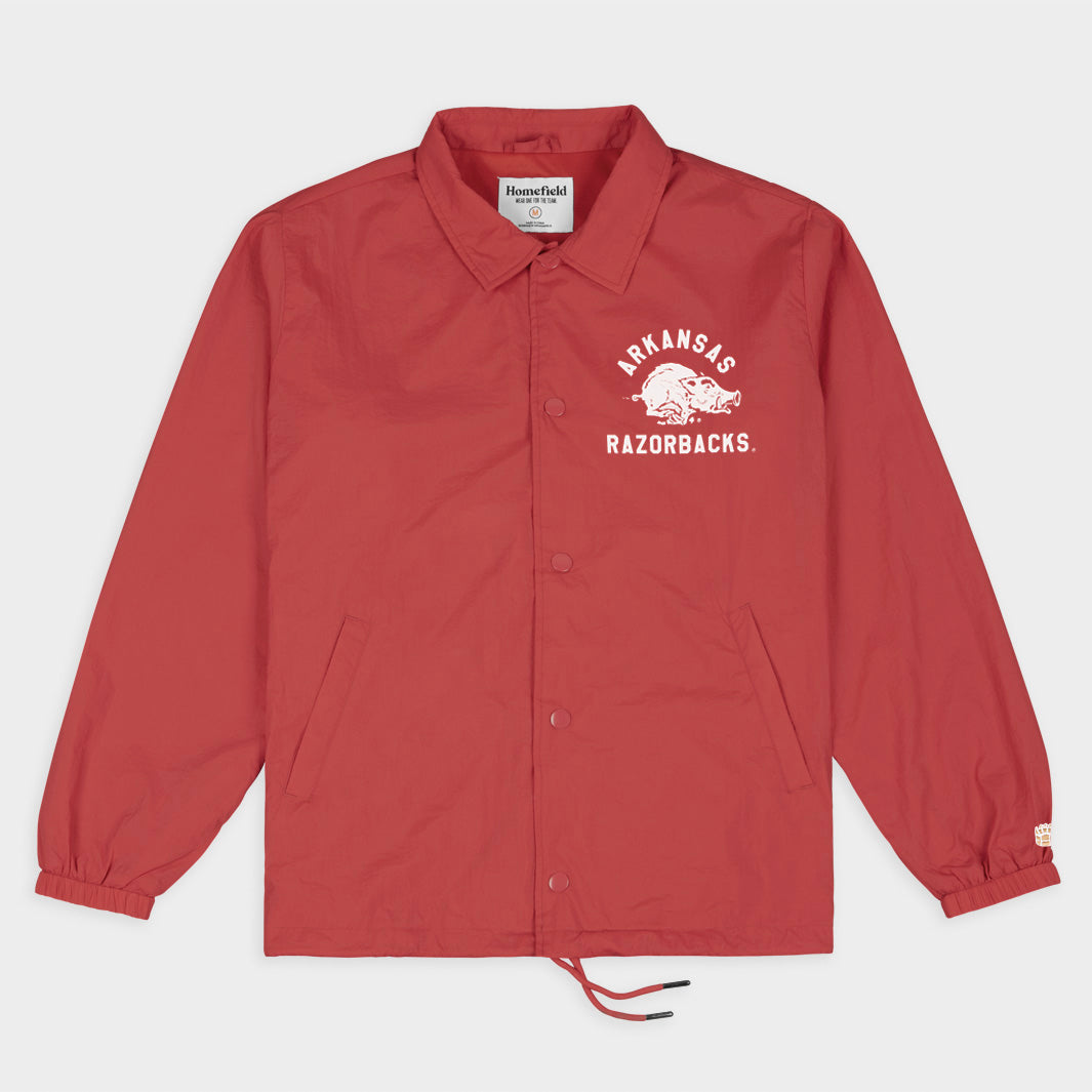Arkansas Razorbacks Retro Hog Coaches Jacket - A Timeless Tribute to Football Legacy