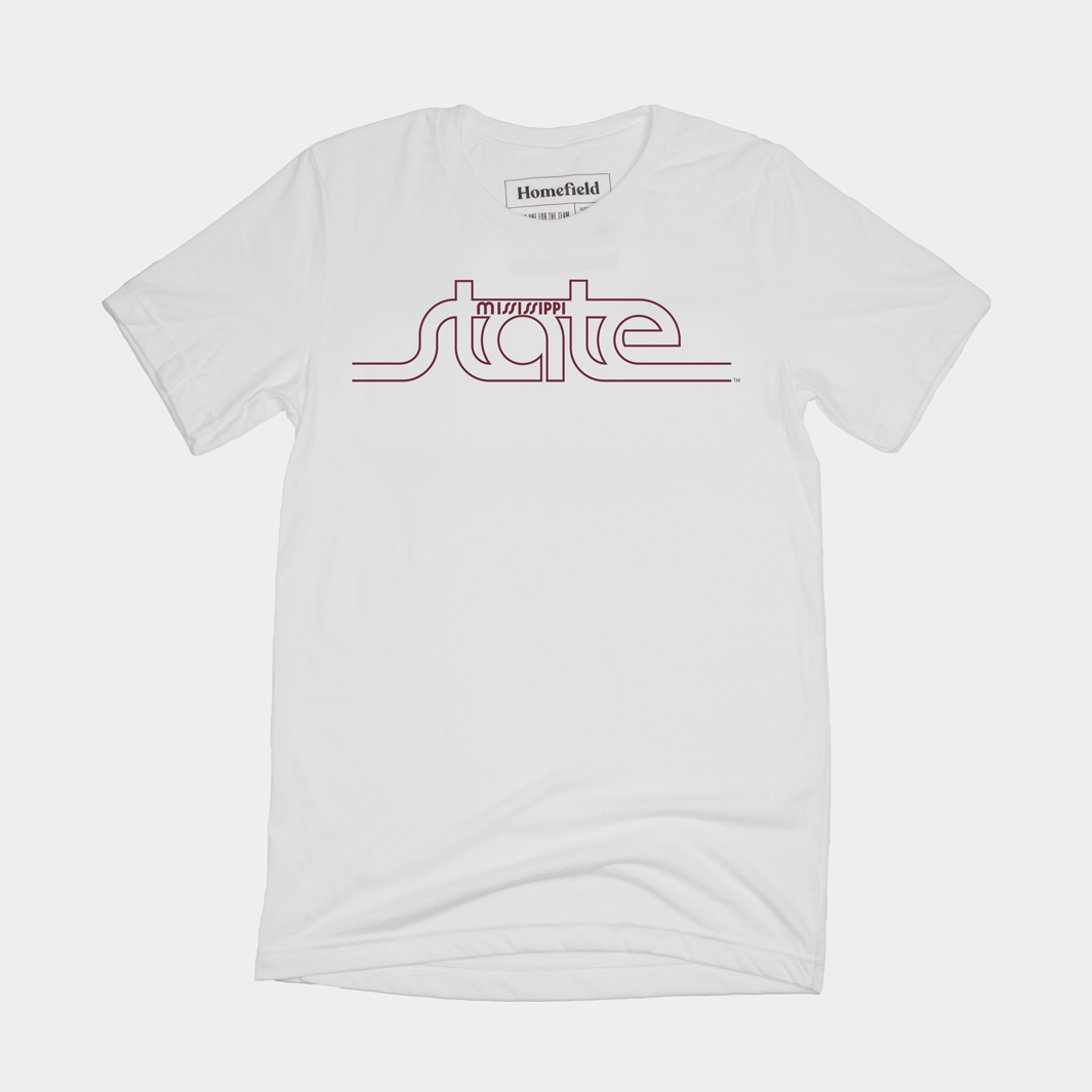 Show Your Love for Bulldogs with This Vintage Mississippi State Logo Tee