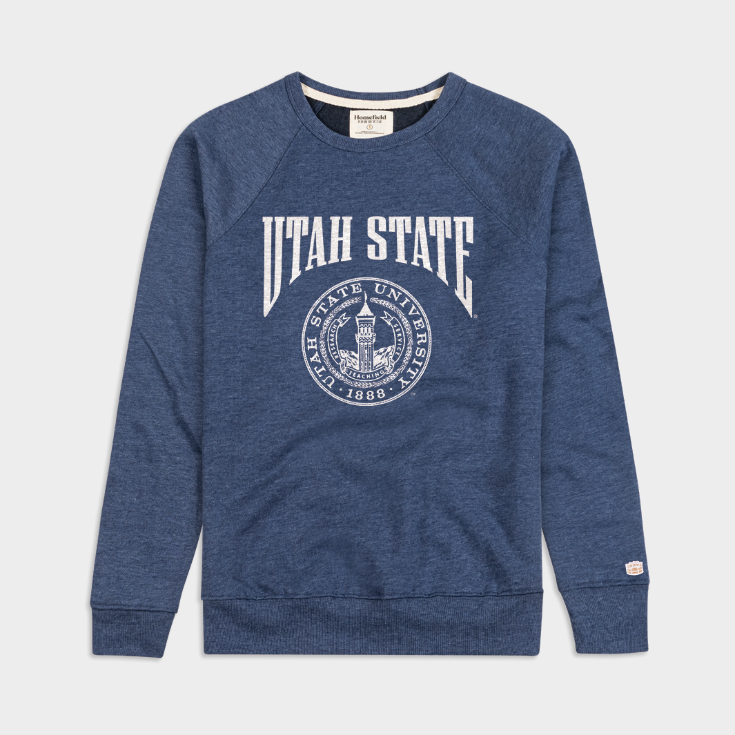 Celebrate Utah State's Heritage with Our Classic Seal Crewneck