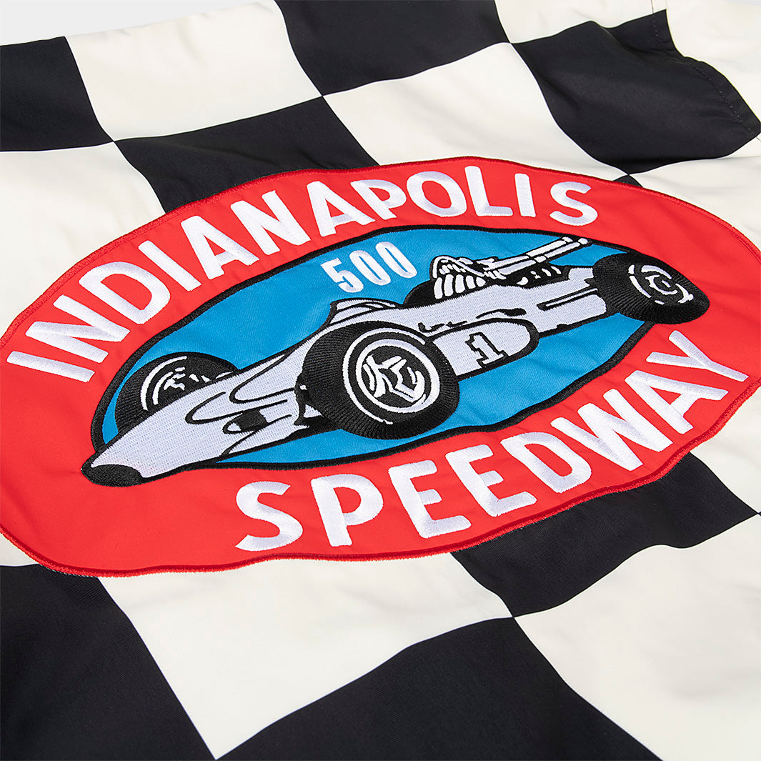 Rev up your style with the IMS Indianapolis 500 Checkered Flag Bomber Jacket