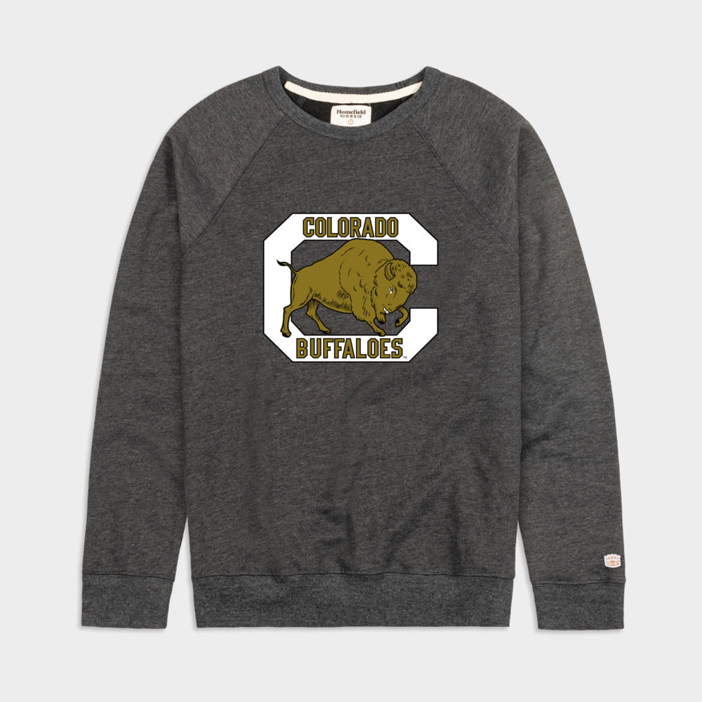 Colorado Buffaloes Vintage-Inspired Charcoal Crewneck