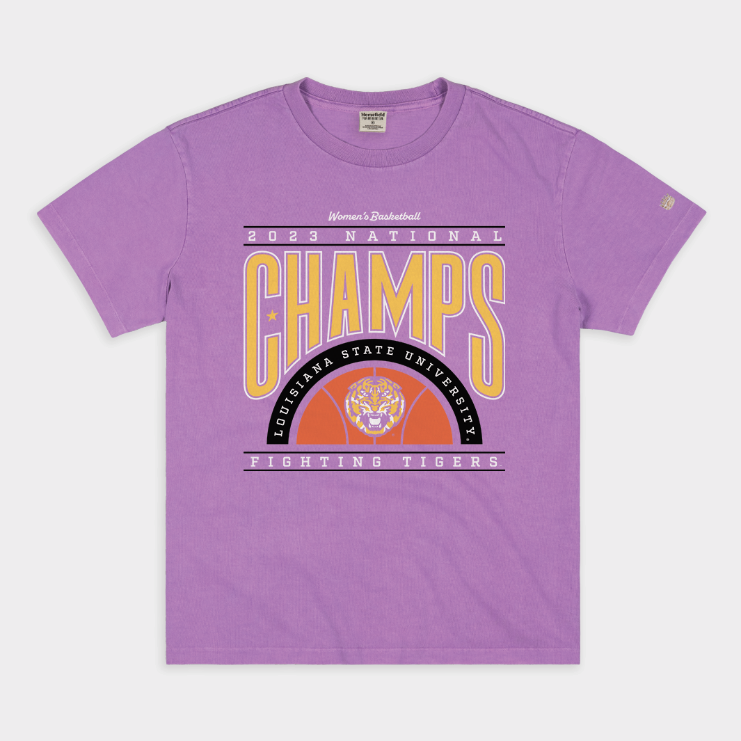 Celebrate LSU Women's 2023 Basketball Championship Vintage Tee